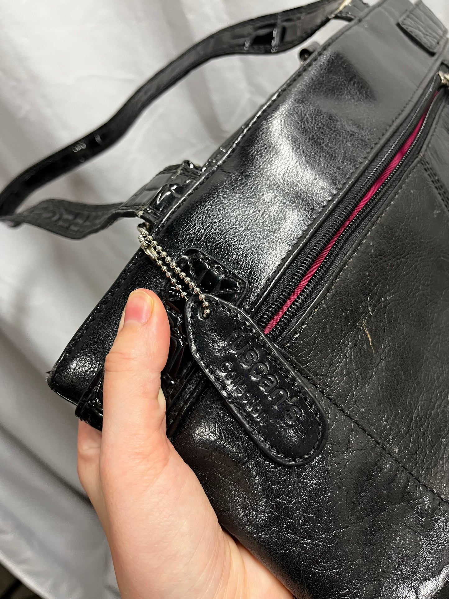 Purse - Tuscan's Buckle Detail Faux Snakeskin Tote