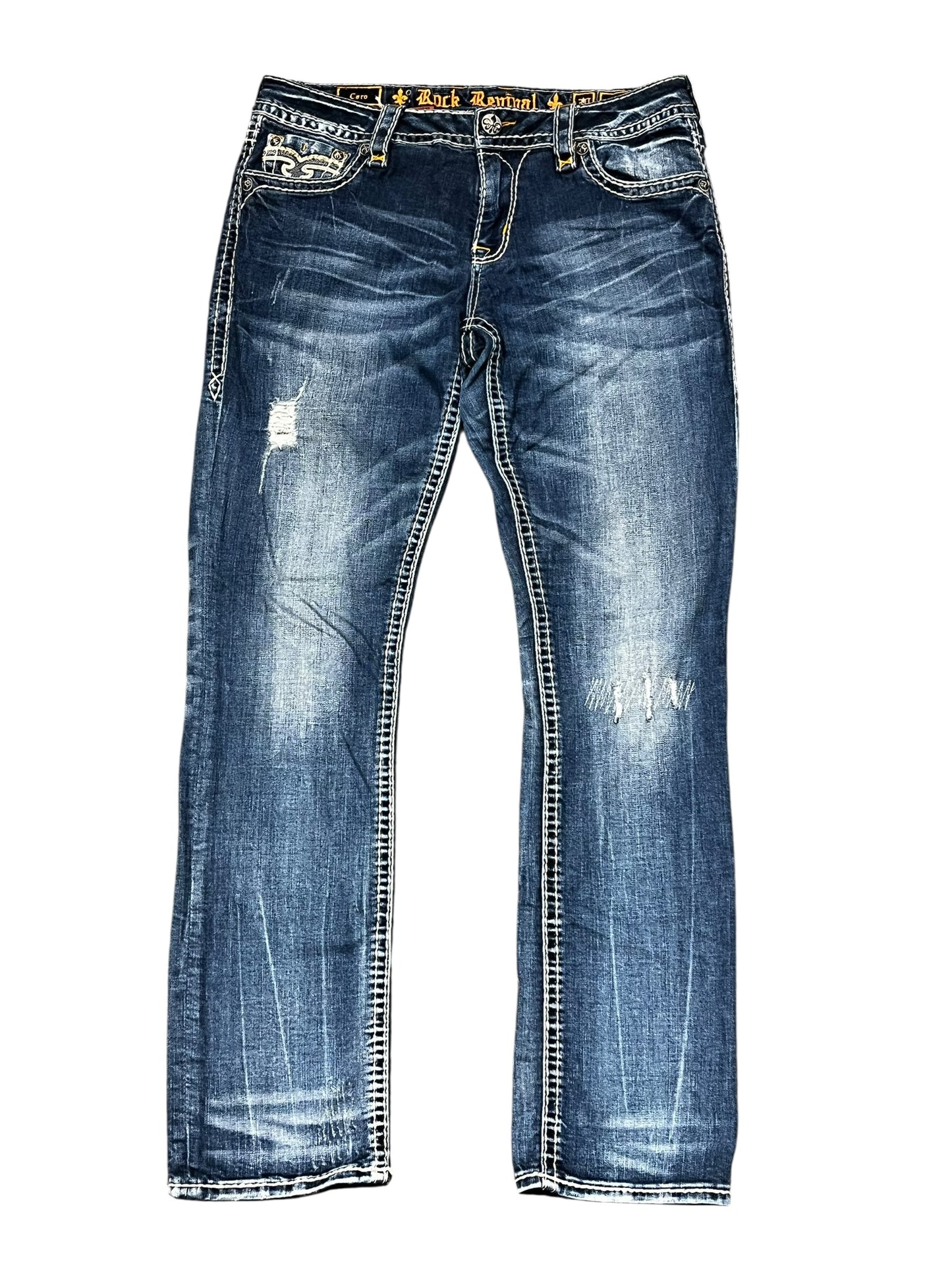 30" - Rock Revival Y2K Easy Straight Jeans