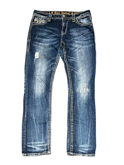 30" - Rock Revival Y2K Easy Straight Jeans