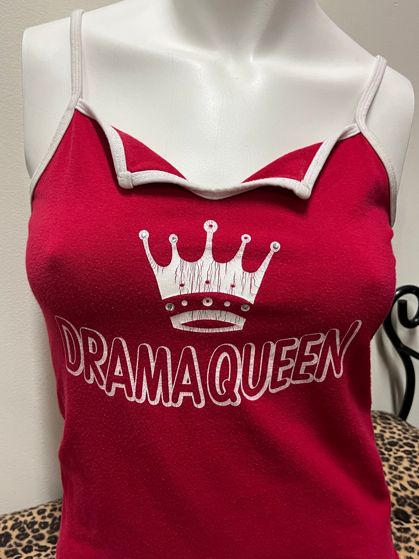 S/M - Drama Queen Rhinestone Graphic Tank