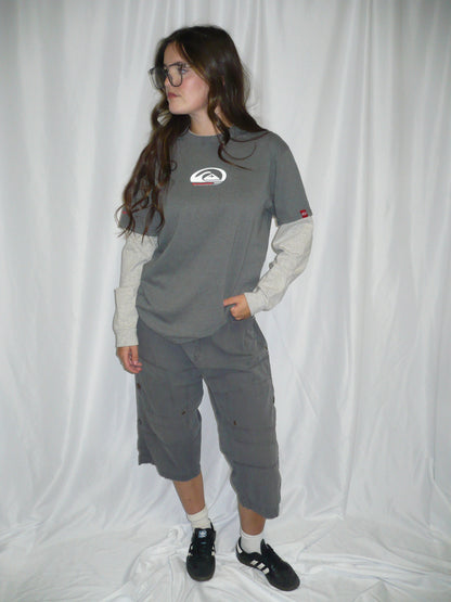 M - Quiksilver Boarding 2000s Double Layered Tee