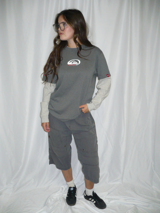 M - Quiksilver Boarding 2000s Double Layered Tee