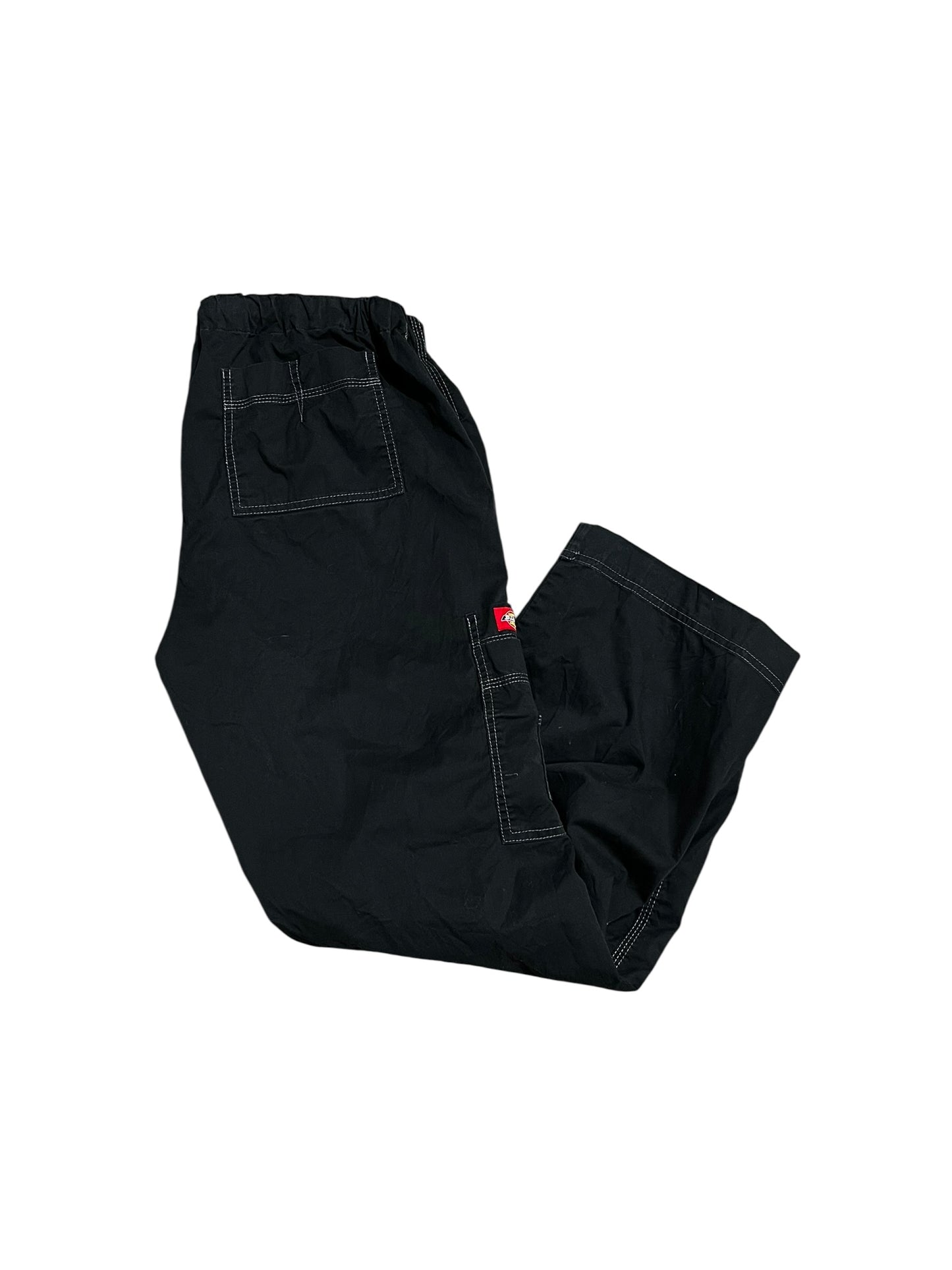 L - Dickie's Black Drawstring Cargo Pants