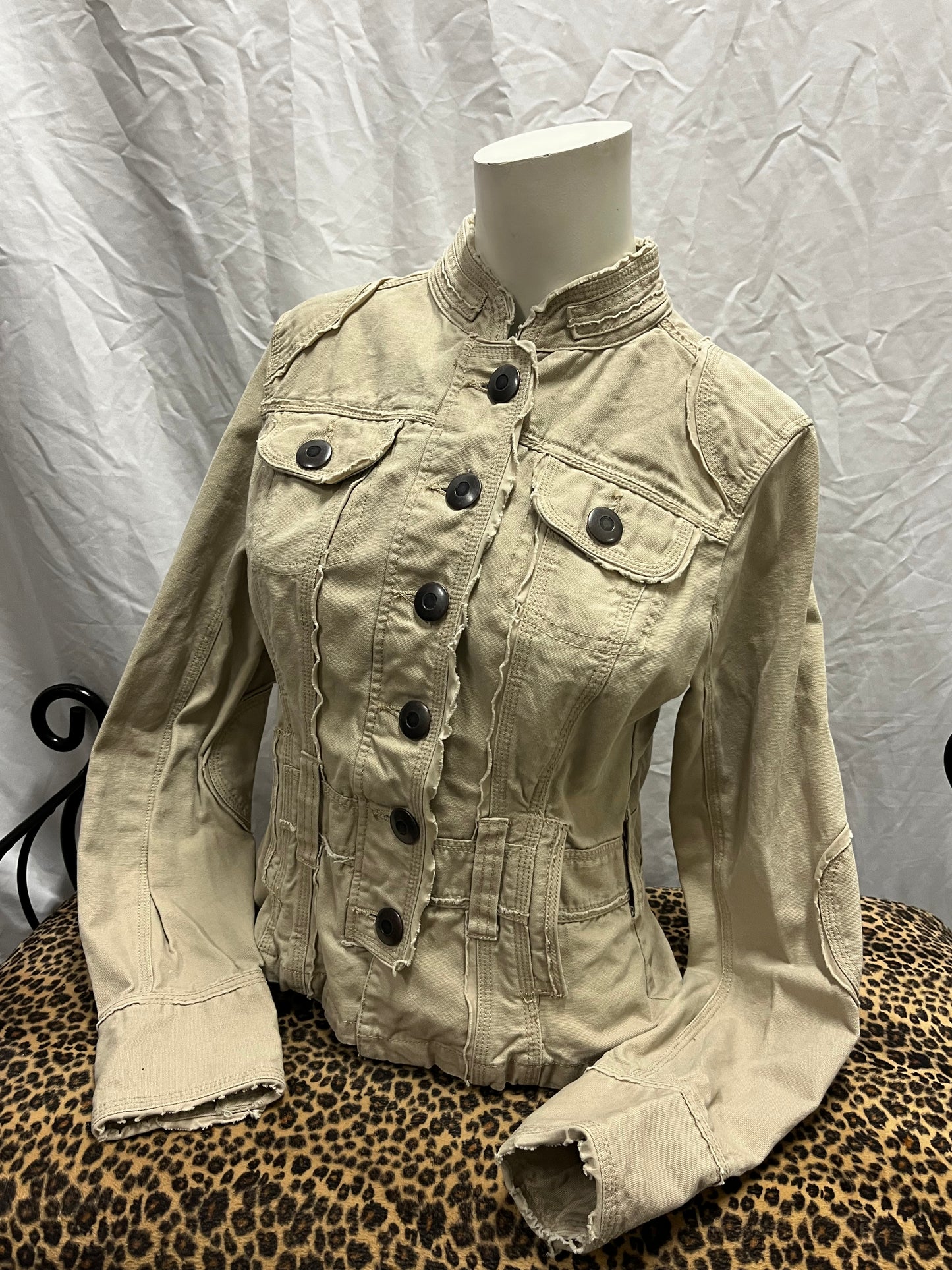 XS/S - No Boundaries Cream Button Fitted Jacket