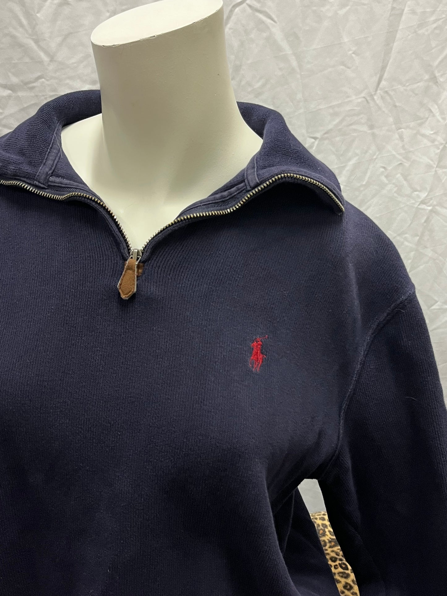 S/M - Polo Ralph Lauren 1/4 Zip Navy Sweater
