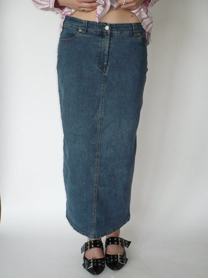 Snazzie Y2K Denim Maxi Skirt