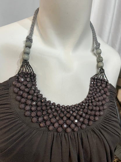 M - UK2LA Y2K Beaded Halter Top