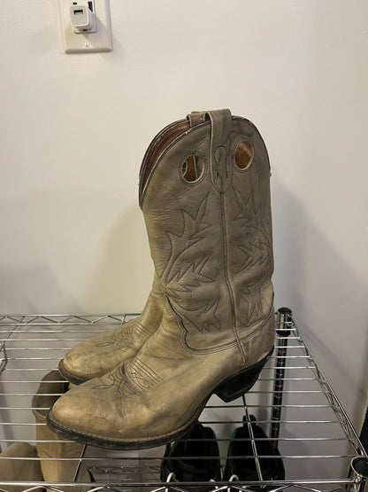 Men's 9.5 - Vintage Beige Cowboy Boot