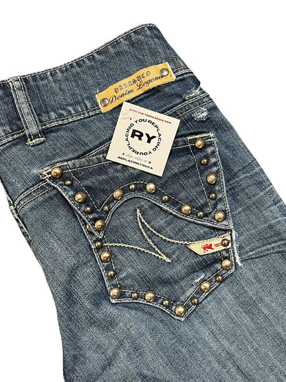 28 x 30" - 2000s Parasuco Stud Detail Low Rise Flares