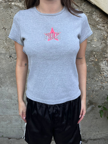 L - Everlast Star Y2K Baby Tee