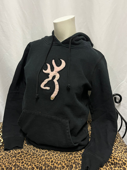 M - Browning Black + Pink Camo Hoodie