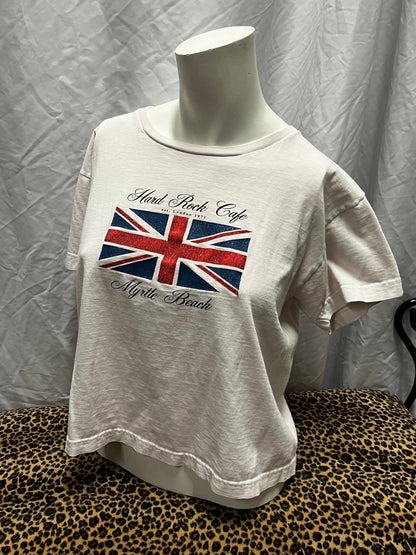 M/L - Hard Rock Y2K Union Jack Baby Tee