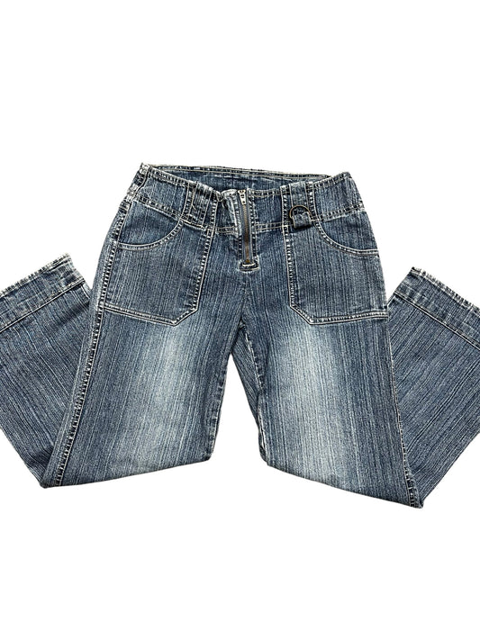 27" - NitroStretch Y2K Flared Capri Jeans