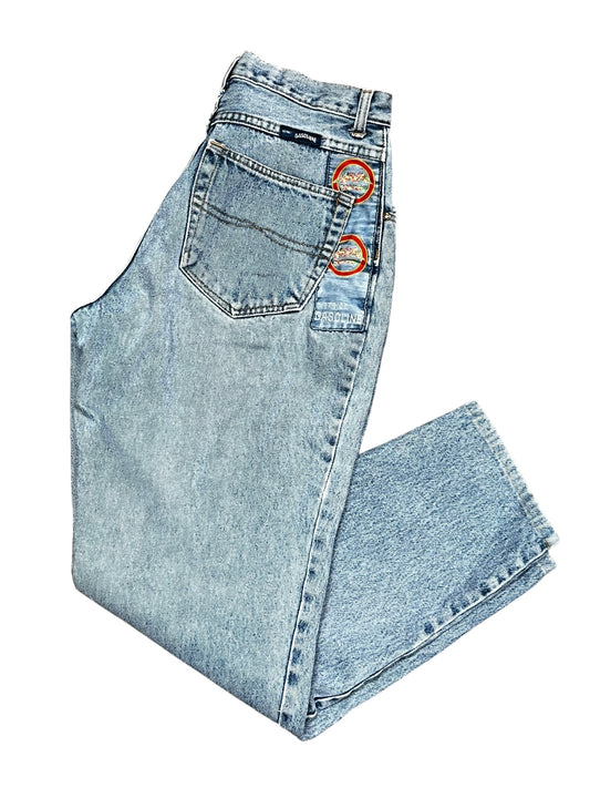 32" - 90s Gasoline Flower Patch Jeans
