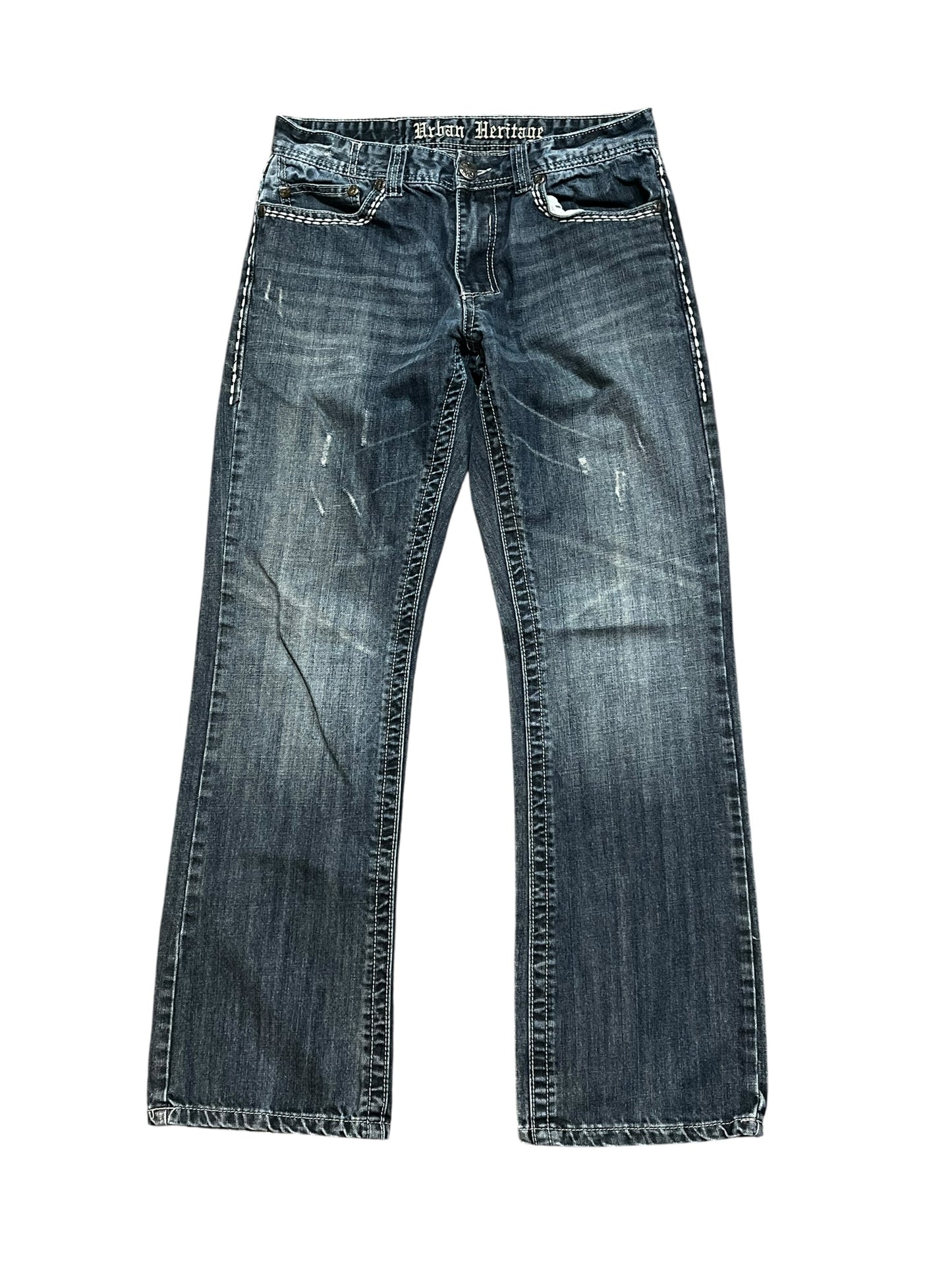 32 x 32 - Urban Heritage Y2K Embroidered Men's Jeans