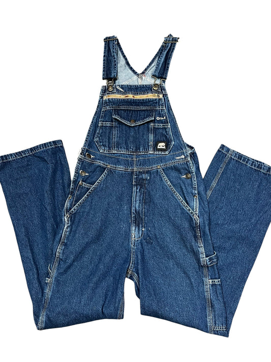 30" - Berne Dark Wash Denim Overalls