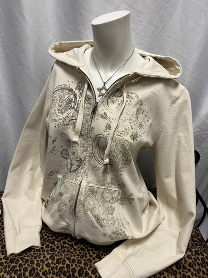 M - Sonoma Y2K Rhinestone Graphic Zip Hoodie