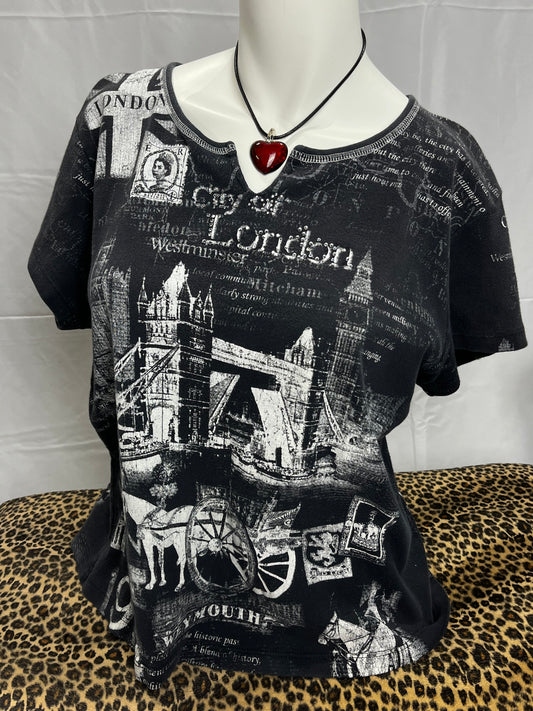 London Rhinestone Art Nouveau Top