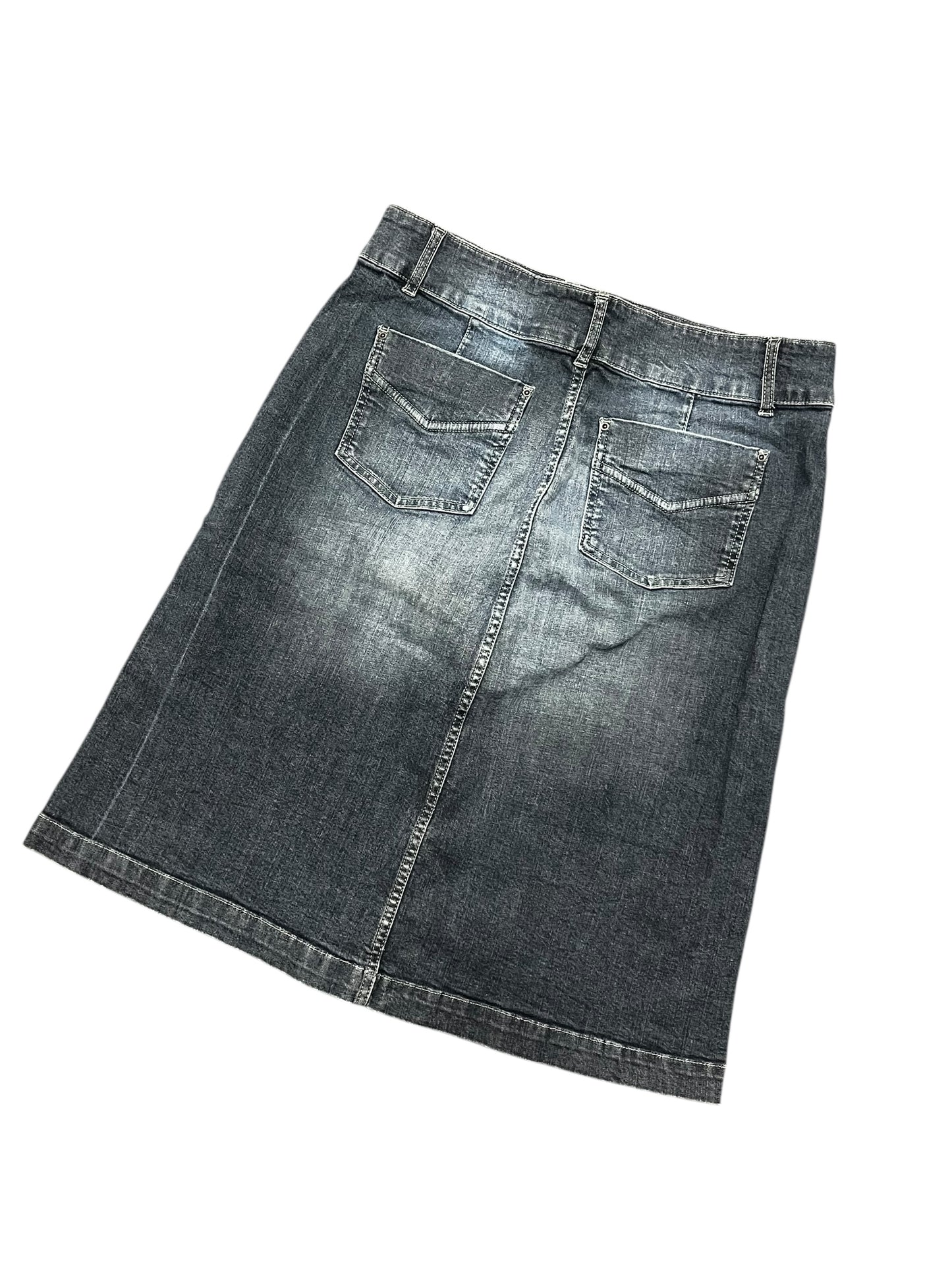 L - Denim Tall Sally Midi Skirt