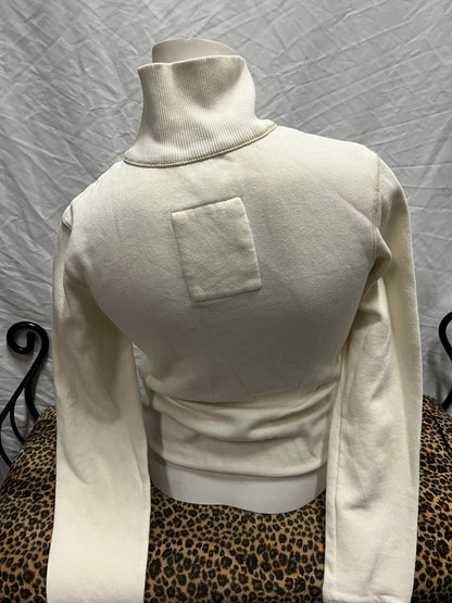 S - Aeropostale 2000s Ivory Spellout Track Jacket