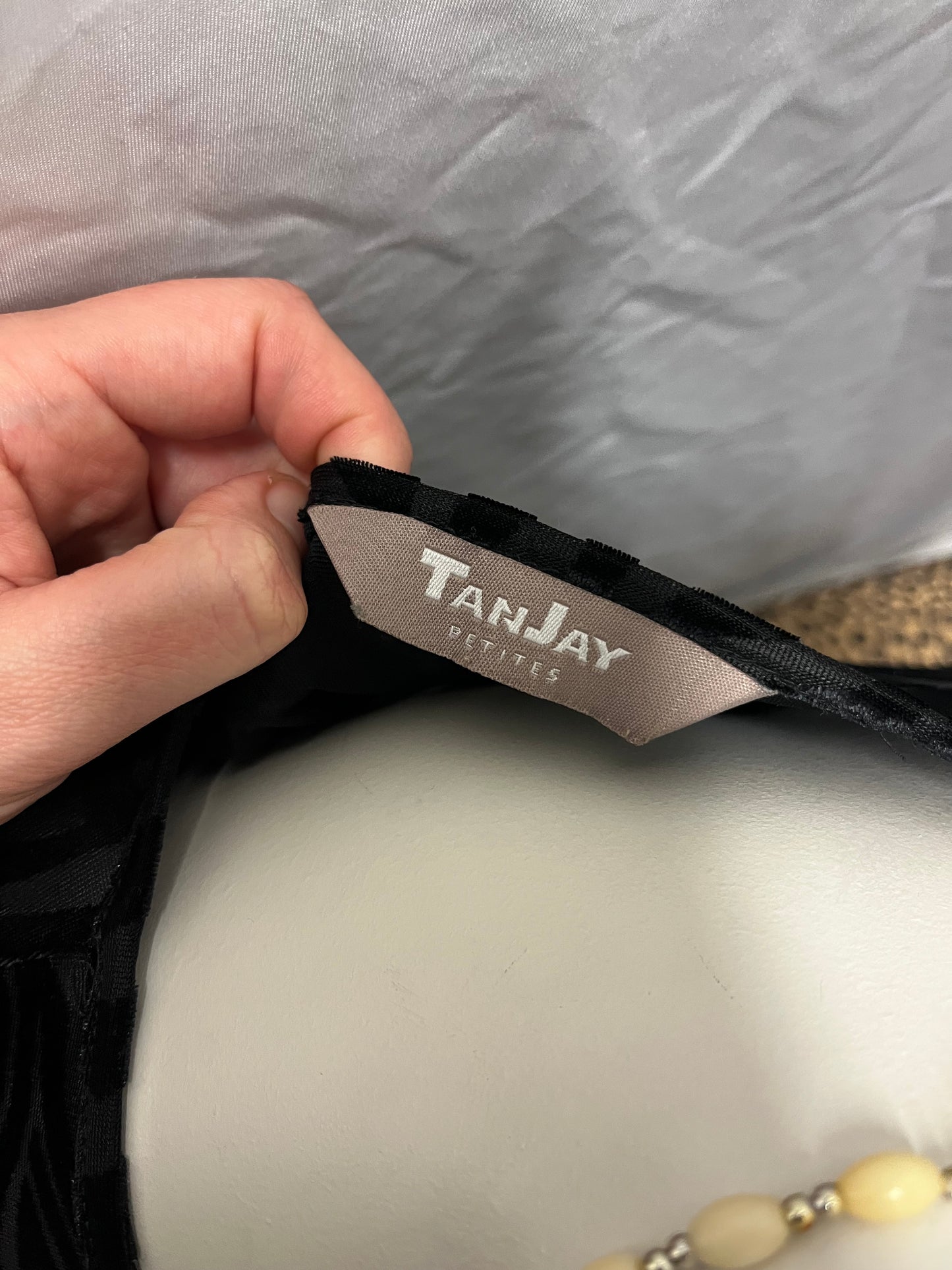 L - TanJay 2000s Zebra + Mesh Boat Neck Top