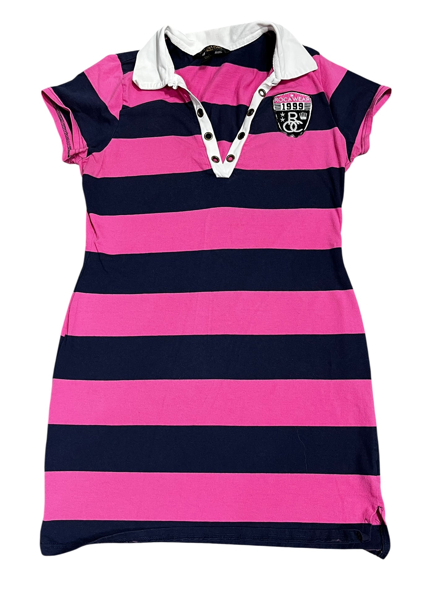 M - Rocawear Y2K Striped Polo Mini Dress