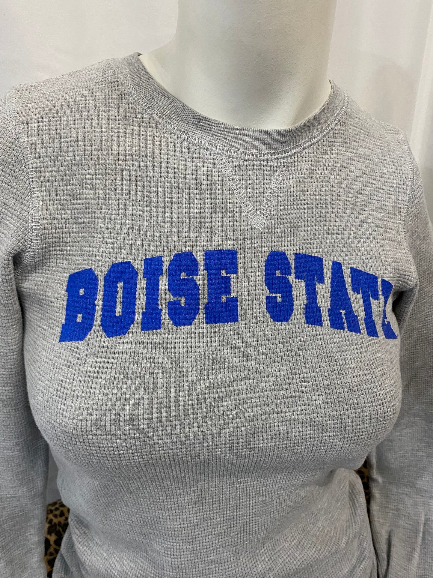 S/M - Boise State 90s Waffle Thermal Top