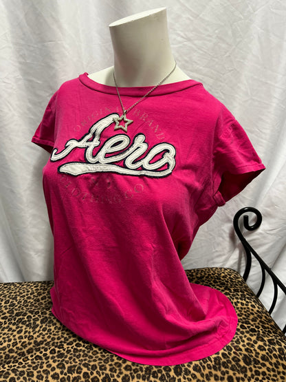 XL - Aeropostale Y2K Pink Applique Tee