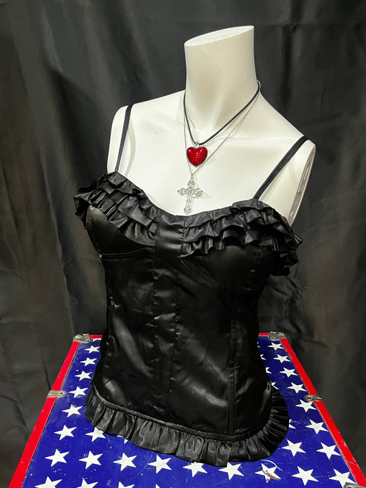 M - LoveCulture Y2K Satin Corset Top