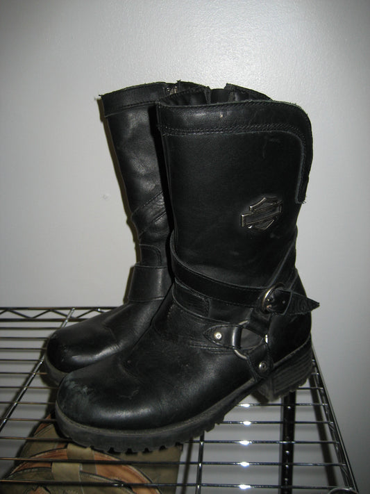 US 6 - Harley Davidson Buckle Biker Boots