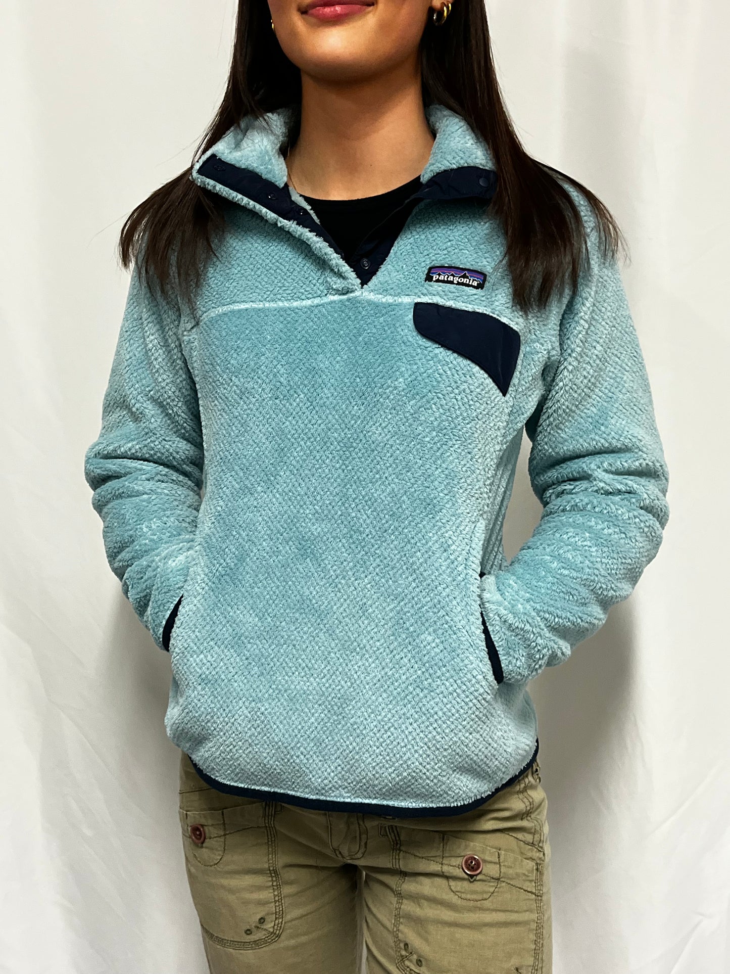 S - Patagonia Pullover Fleece Ice Blue