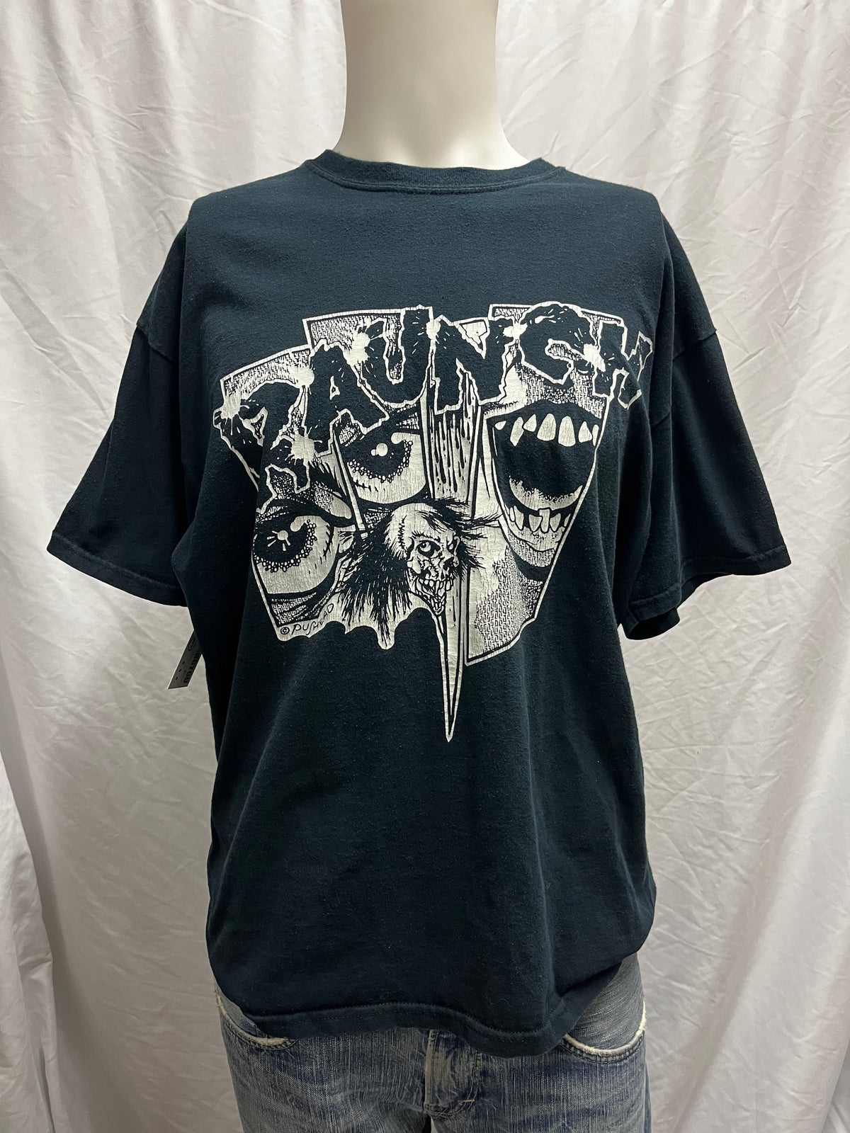L - Raunch 2000s Black Graphic Tee