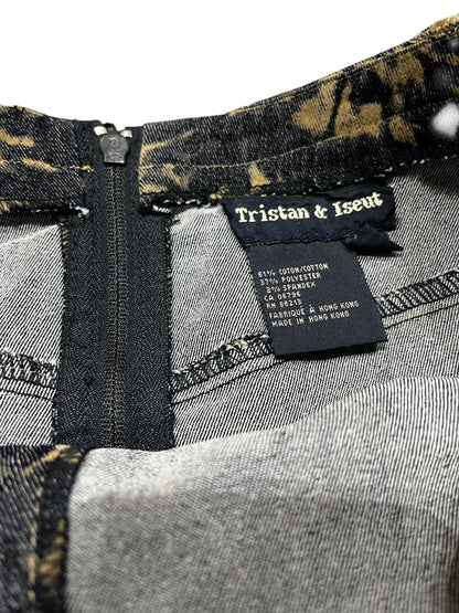 S - Tristan & Iseuit Pattern Denim Midi Skirt