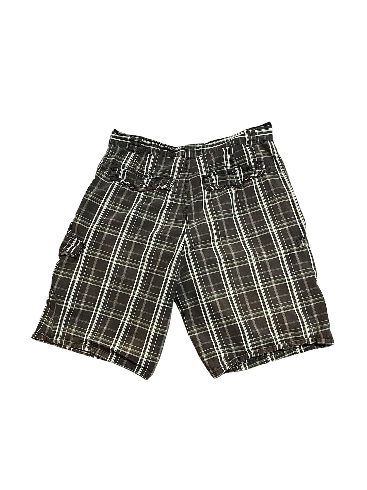 32" - Burnside 2000s Plaid Cargo Shorts