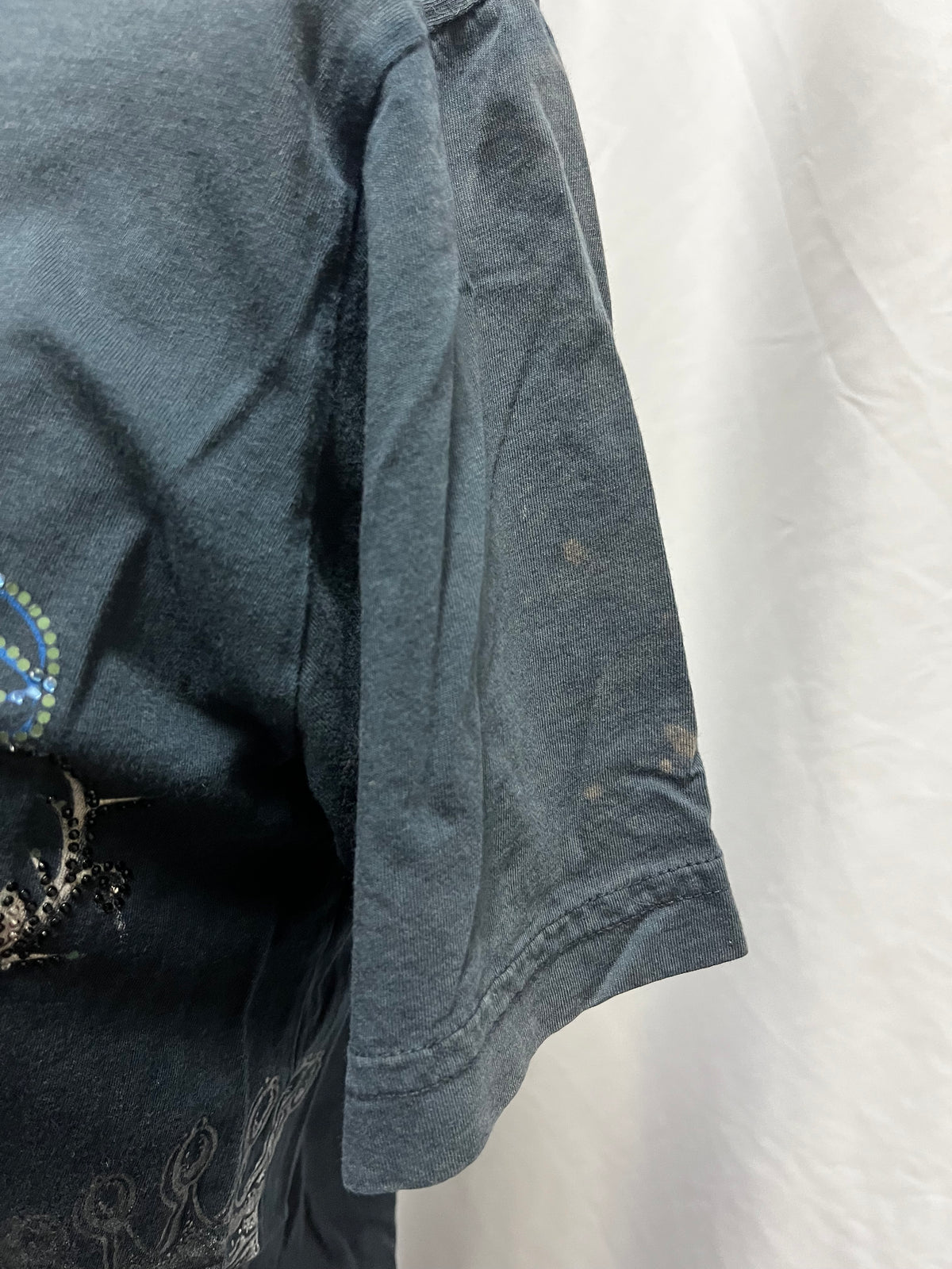 M - Christian Audigier Y2K Rhinestone Double Sided Graphic Tee