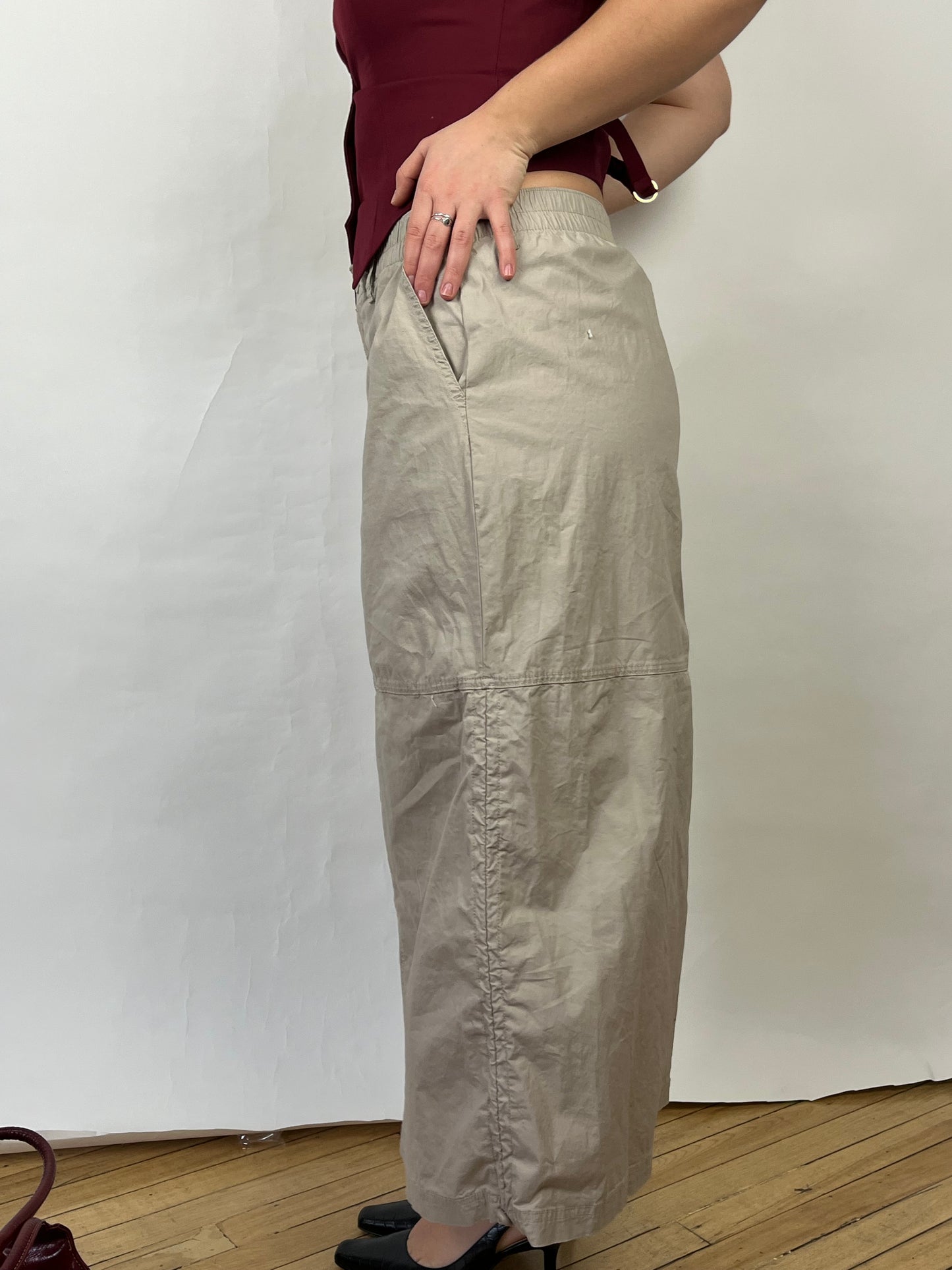 Generation Beige Cargo Maxi Skirt