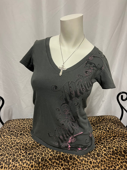 S/M - Metal Mulisha V-Neck Graphic Top