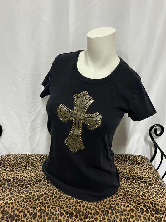 M - LL Cool J Y2K Studded Cross Graphic Top