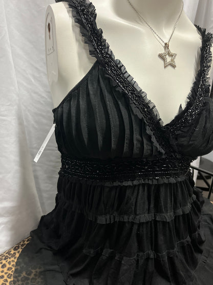 M - Forever 21 Y2K Beaded Tiered Cami Top