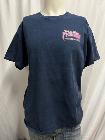 L - White Rose Thunder Double Sided Graphic Tee