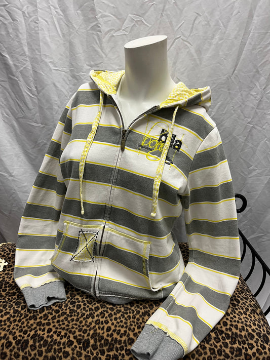 L - Billabong Y2K Surf Striped Zip Hoodie