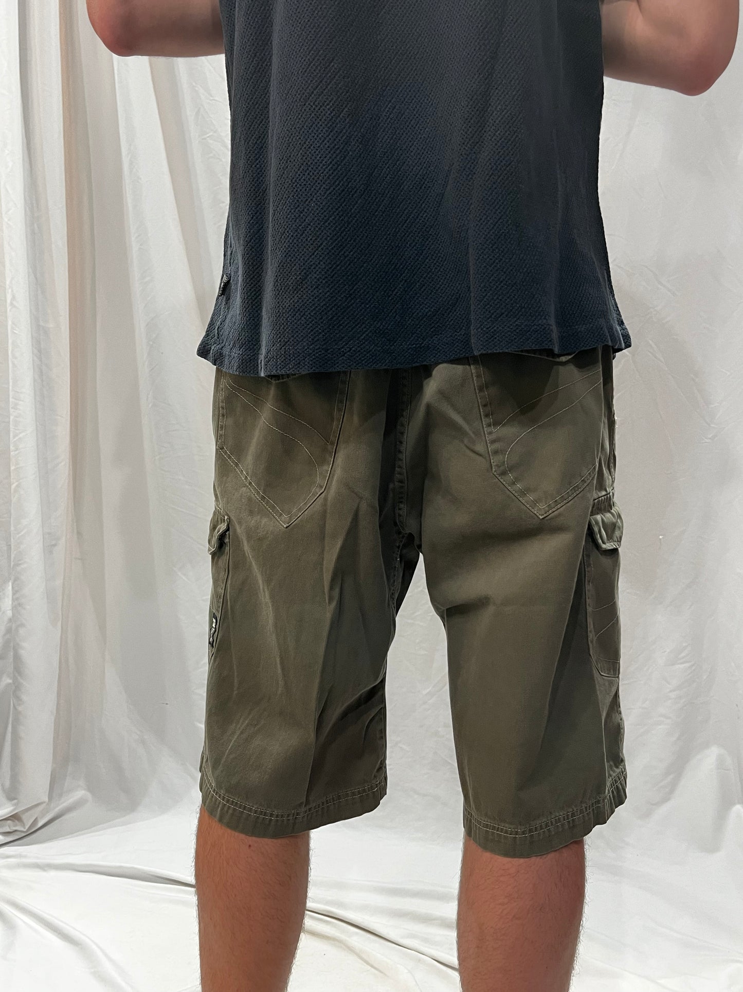 XL - Prana Men's Army Green Cargo Shorts