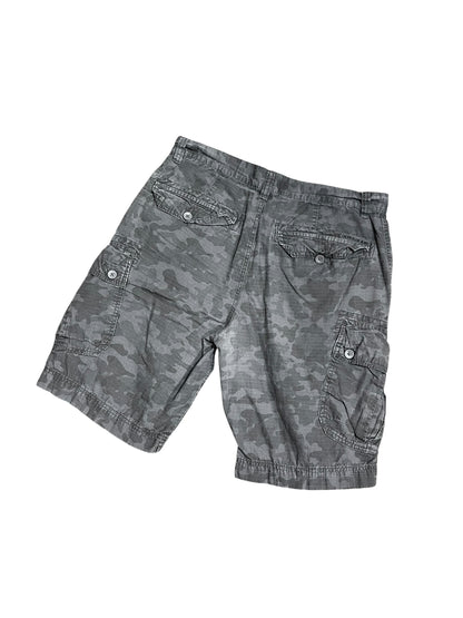 34" - Calvin Klein 2000s Grey Camouflage Cargo Shorts
