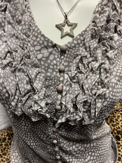 S - Ricki's 2000s Ruffle Trim Blouse