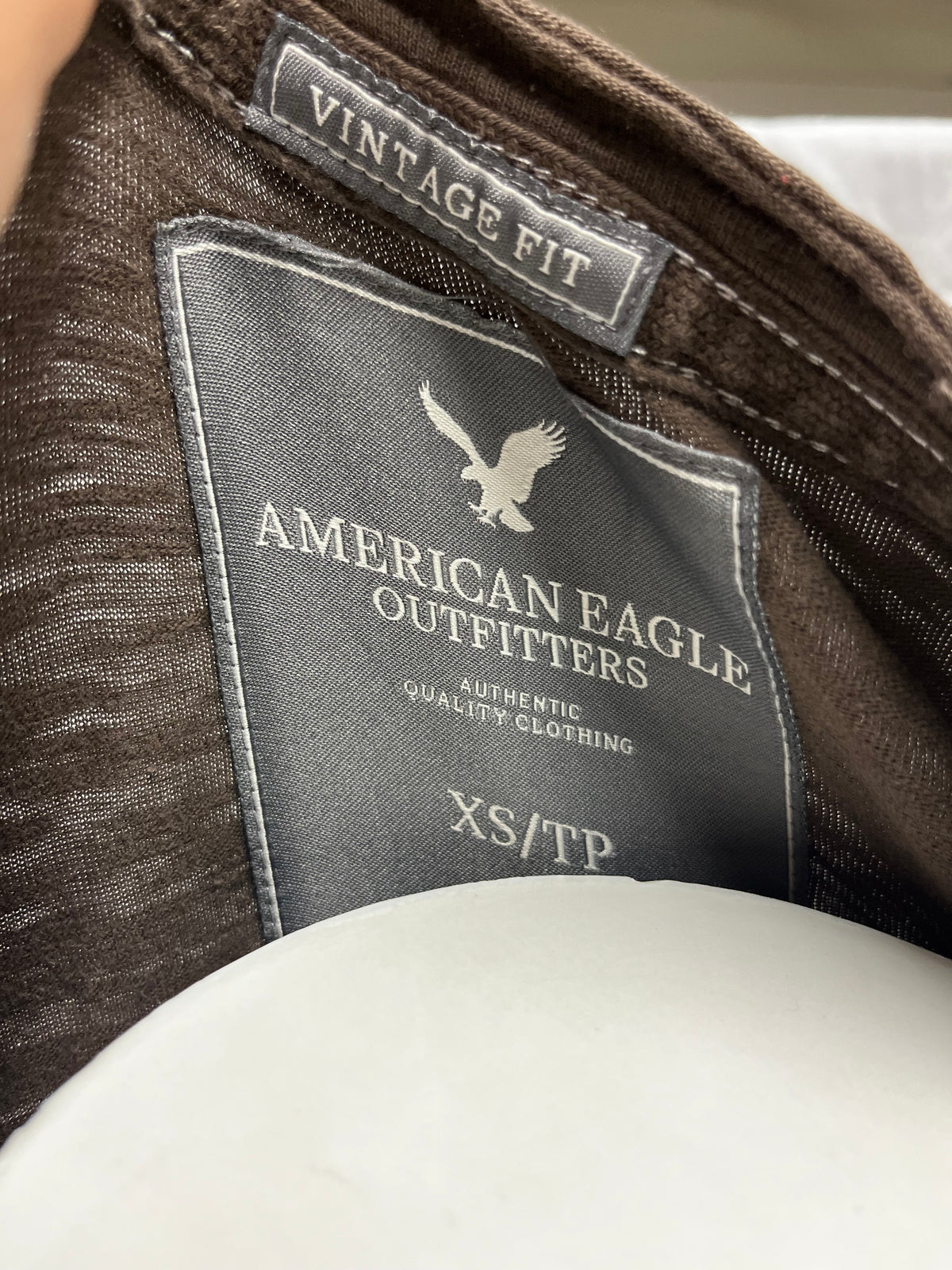 XS - American Eagle Y2K Graphic Henley Long Sleeve