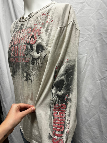 M - Sturgis Skull Graphic Biker Long Sleeve