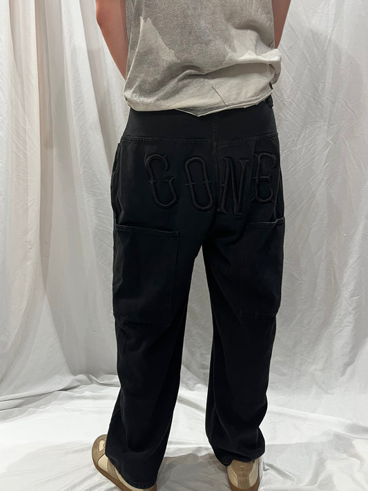 L - Limitless Baggy Embroidered Lettering Men's Jeans