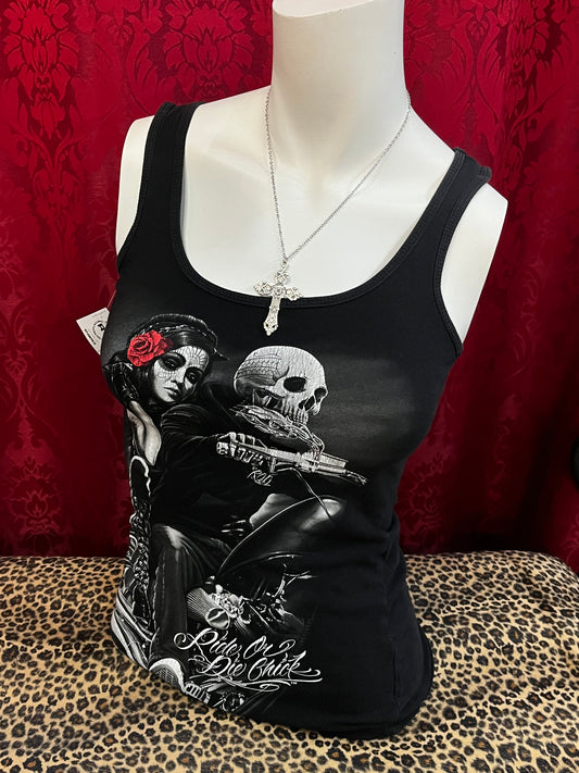 M - Ride Or Die Chick Graphic Tank