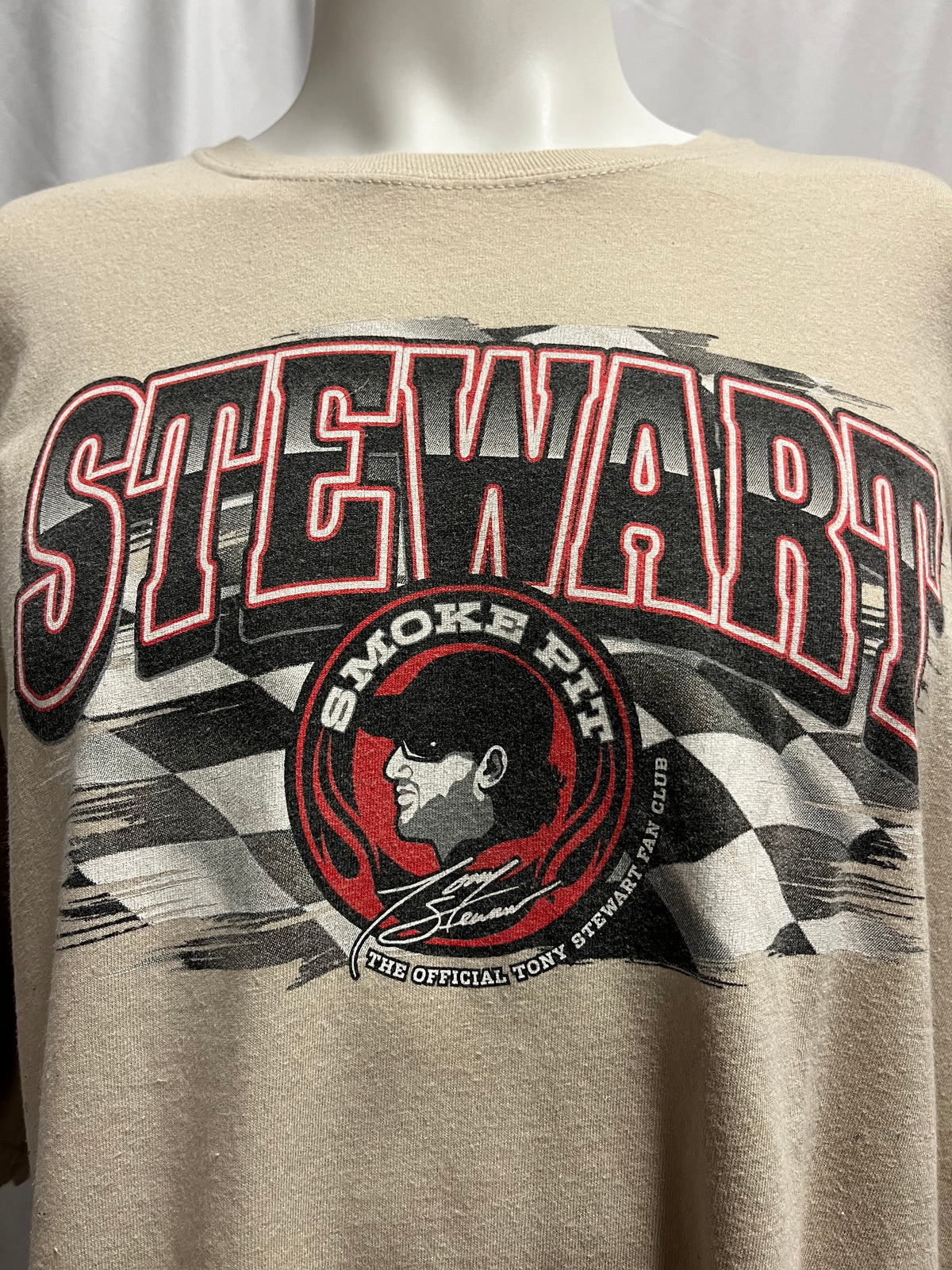 2XL - Tony Stewart Tan Double Sided Graphic Tee