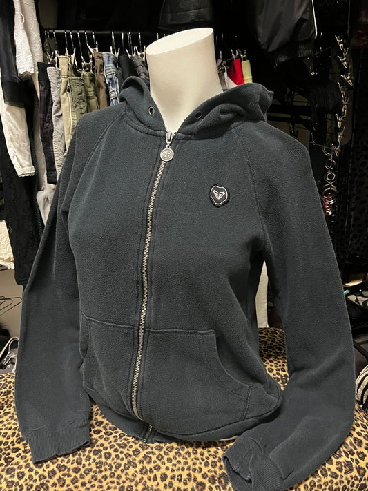 S - Roxy Black Logo Zip hoodie